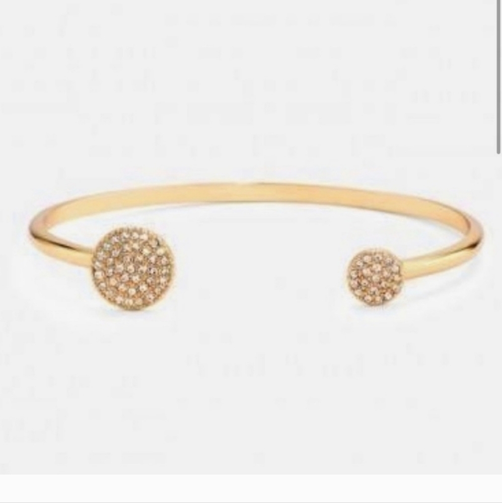 Stella & Dot Pave Disc Cuff - Gold